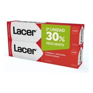 Pasta De Dientes Antiplaca Y Anticaries Lacer 2x125Ml