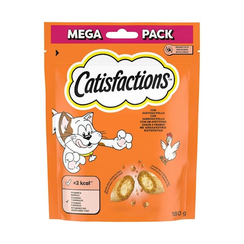 Snack Gatos Maxi Pack Pollo Catisfactions 180Gr