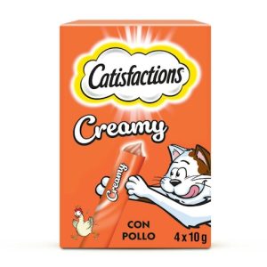 Snack Líquido Gatos Creamy Pollo Catisfactions Pack 4x10Gr