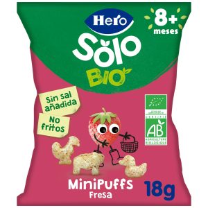 Snack Minipuffs Fresa Hero Solo 18Gr