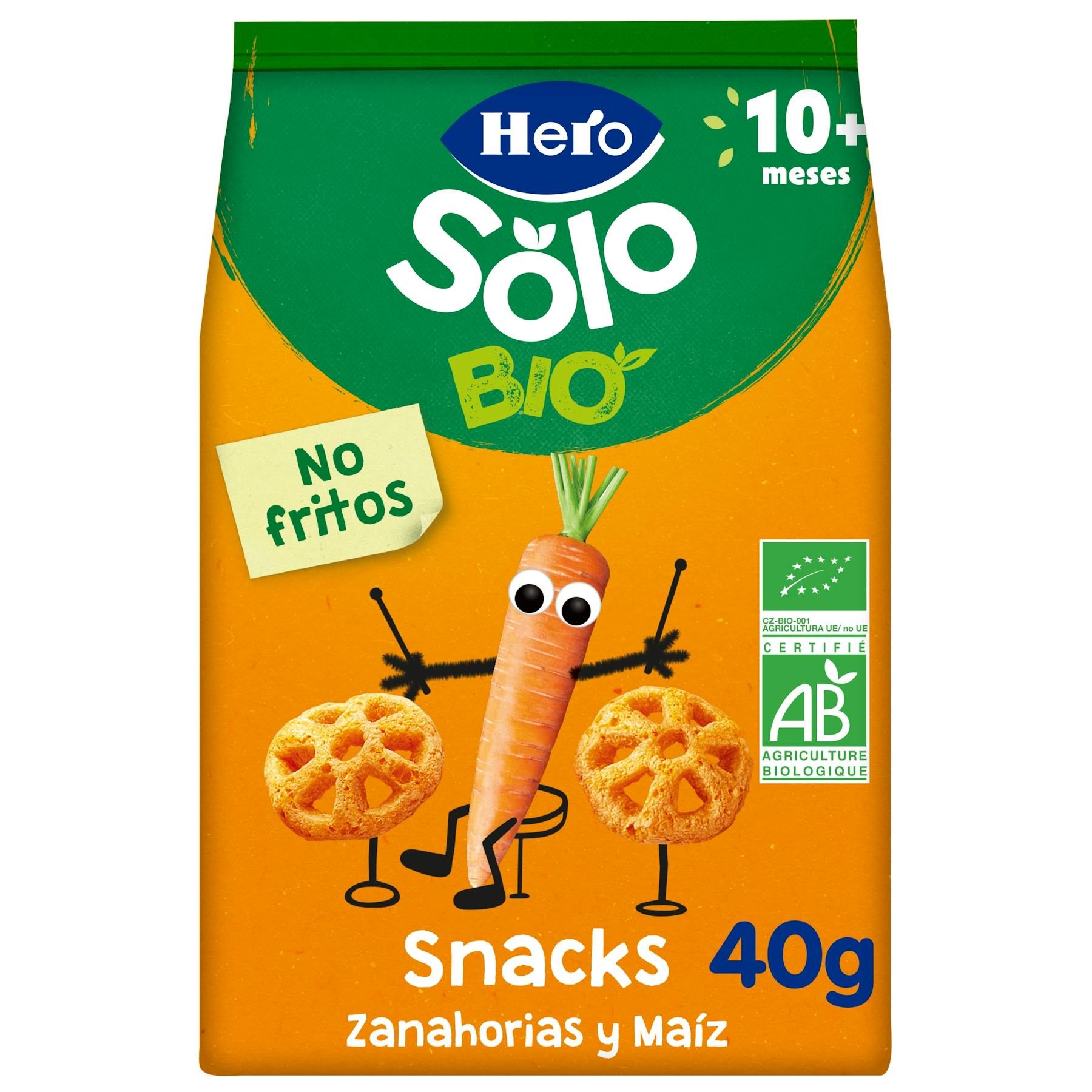 Snack Zanahoria Y Maiz Bio Hero Solo 40 Gr
