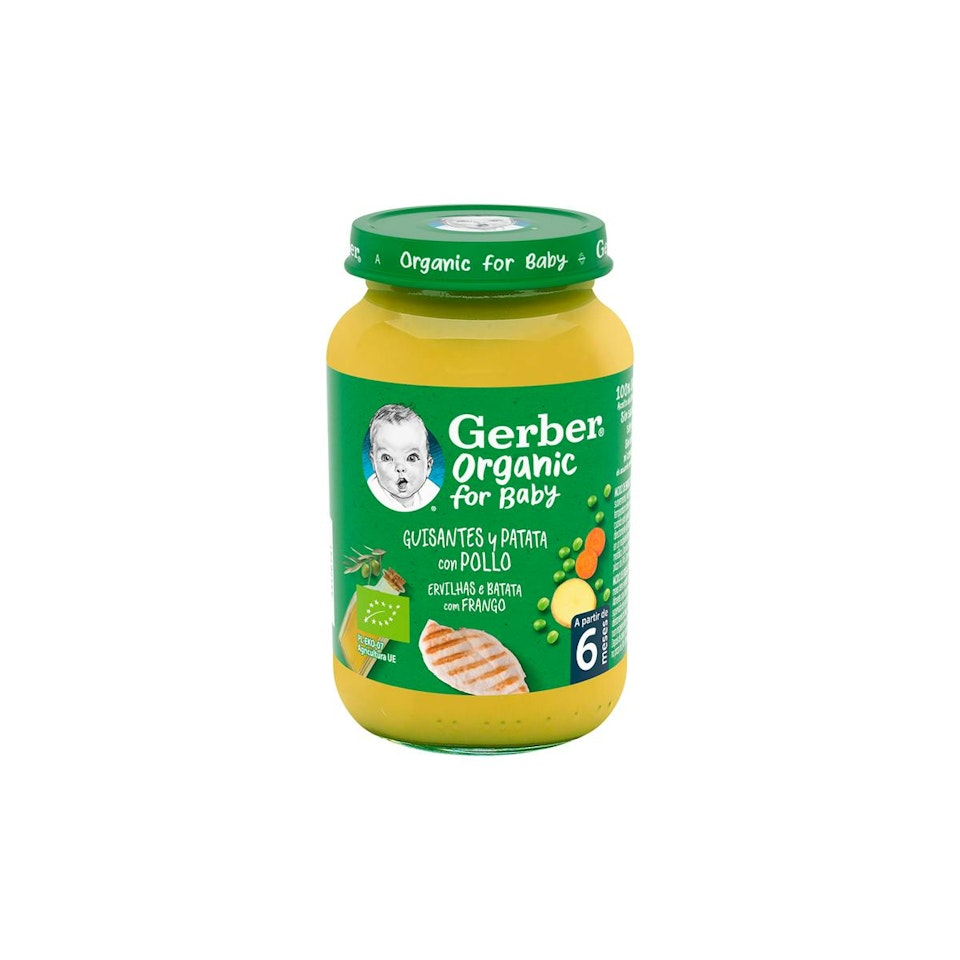 Tarrito Guisantes, Patata Y Pollo Gerber Organic 190 Gr