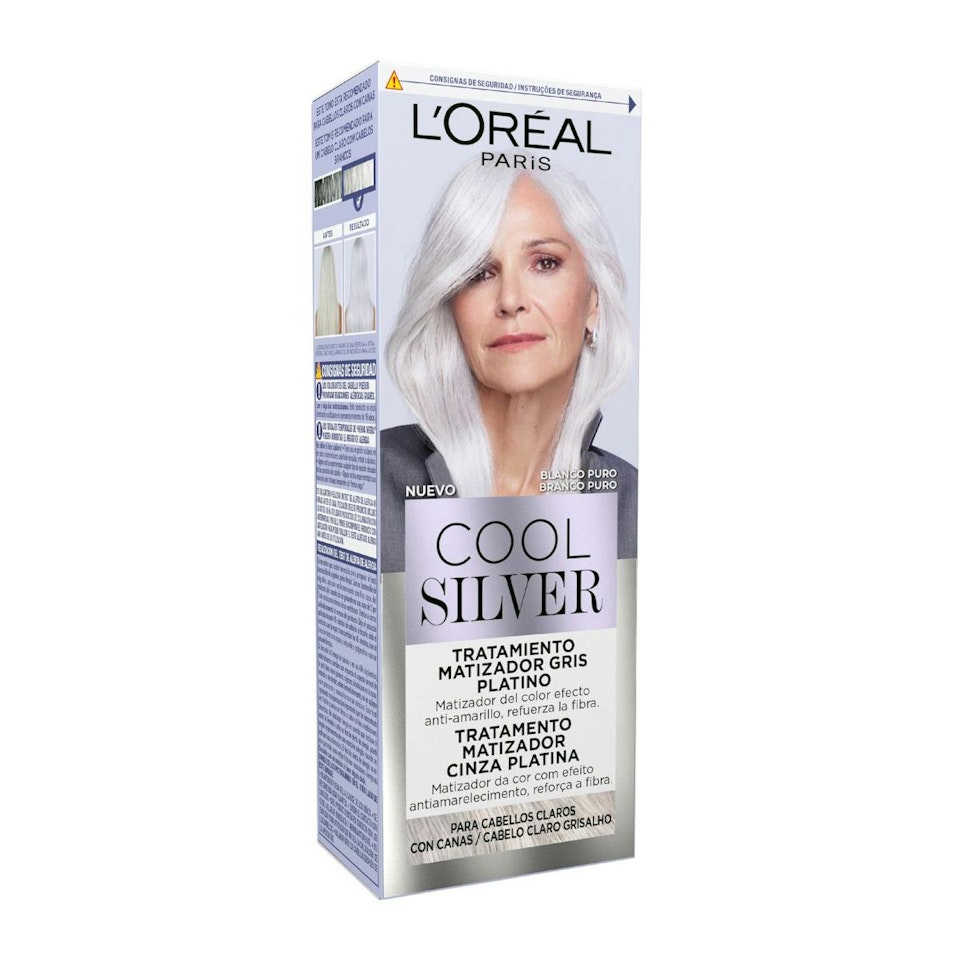 Tratamiento Matizador Cool Silver L'Oréal Paris Tono Blanco Puro
