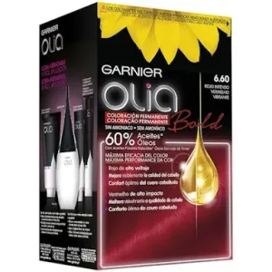 Tinte Permanente Sin Amoníaco Garnier Olia N6.6 Rojo Intenso