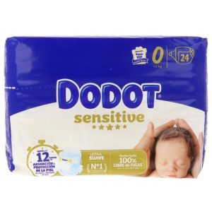 Pañales Sensitive Talla 0 (<3 Kg) Dodot 24 Uds