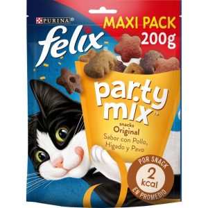 Snack Gatos Party Mix Original Maxi Pack Felix 200Gr