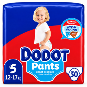 Pañales-Braguita Pants Talla 5 (12-17 Kg) Dodot 30 Uds
