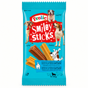 Snack Perros Smiley Sticks Cuidado Dental Frolic 7 Uds