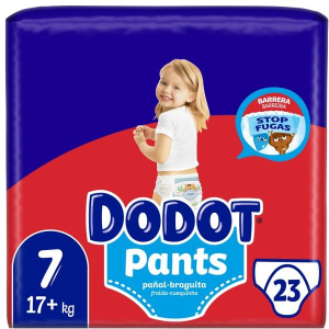Pañales-Braguita Pants Talla 7 (+17 Kg) Dodot 23 Uds