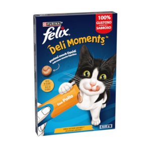 Snack Líquido Gatos Deli Moments Pollo Felix 4x10Gr